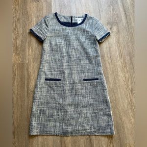 Paul & Joe Sister, Short Sleeve Blue Tweed Sheath Dress Size 2